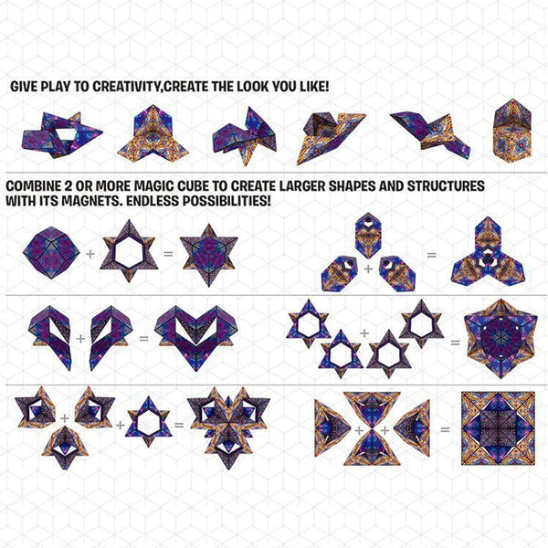 Shape Shifting Box Puzzle Cube, | Multi Color