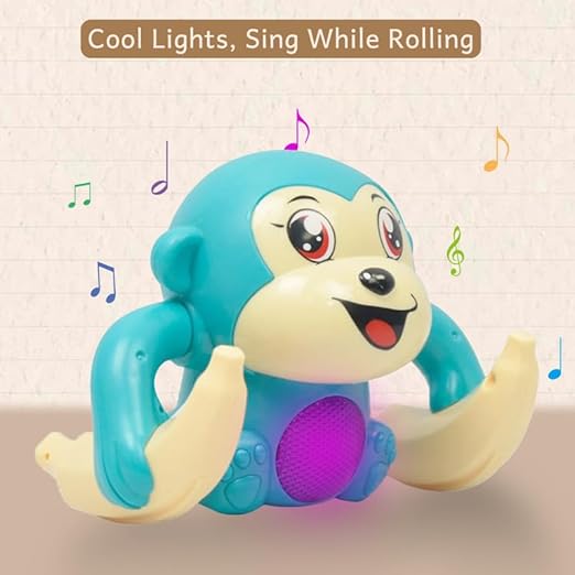 Rolling Banana Monkey Toys with Voice/Touch Sensor | Sound & Light Effects