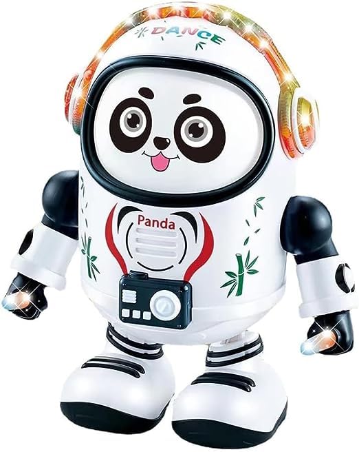 Musical Robot Panda Toy for Kids with Flashing Lights and Sound