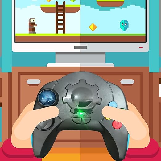 Plug & Play 98000 Pre-loaded Games in 1 Handheld Remote Console | Outdoor & Indoor Electronic TV Games