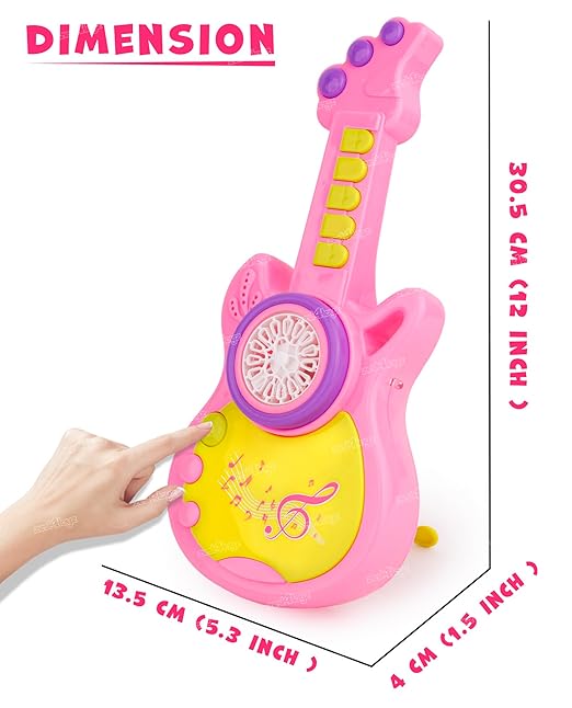 Electric Bubble Guitar Toy for Kids – Rechargeable Bubble Blower Machine with Music, Lights & Strap