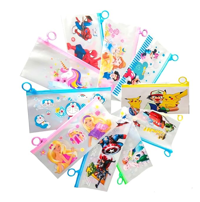 Multipurpose Transparent Zip Pouch (set of 12 pcs)