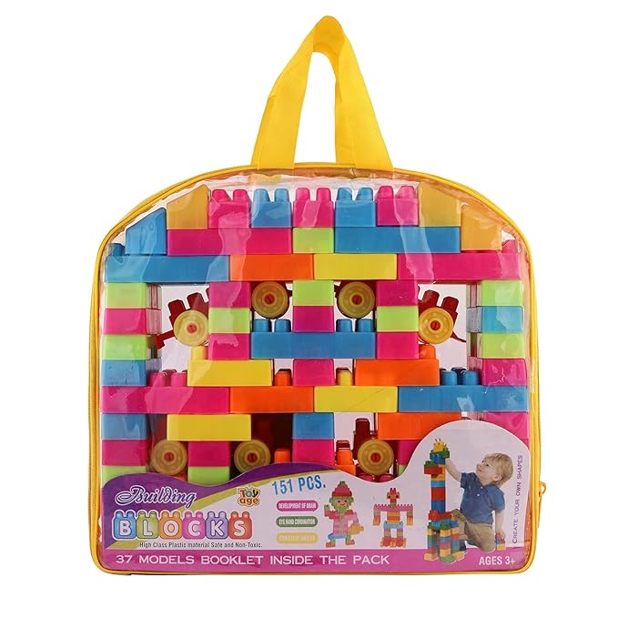 151 Pieces Interlocking Creative Stacking Blocks Puzzle Set (Multicolour)