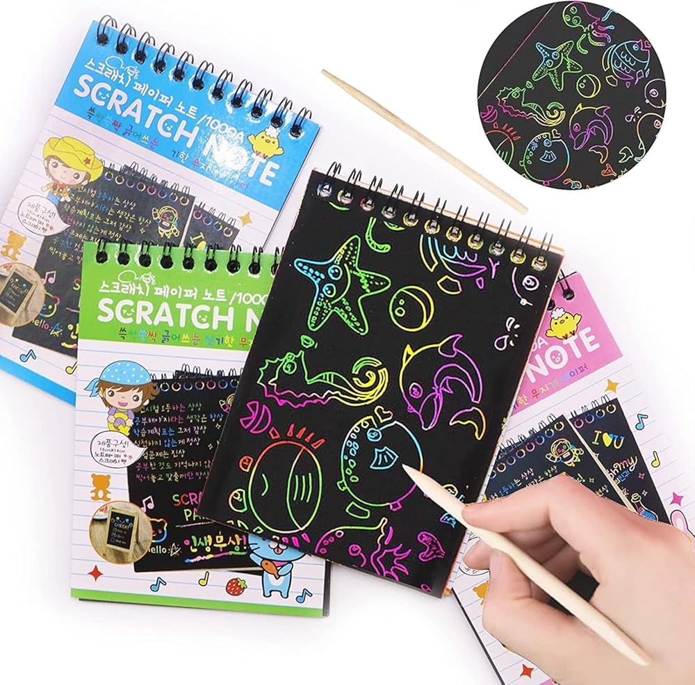 Rainbow Scratch Paper Notepad (Medium Size)