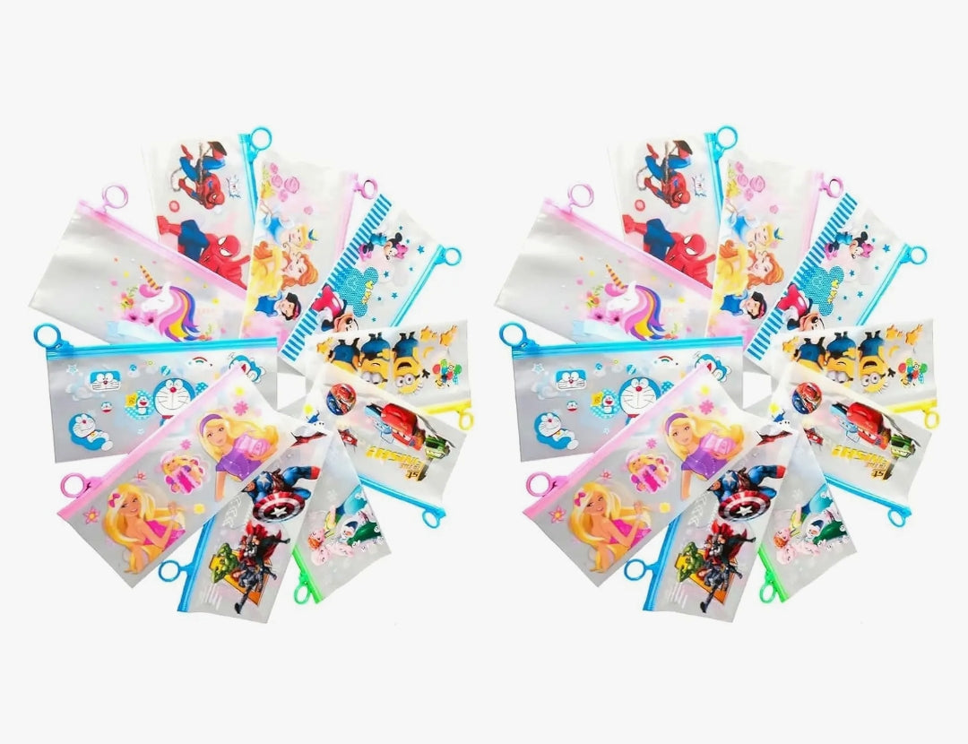 Multipurpose Transparent Zip Pouch (set of 12 pcs)