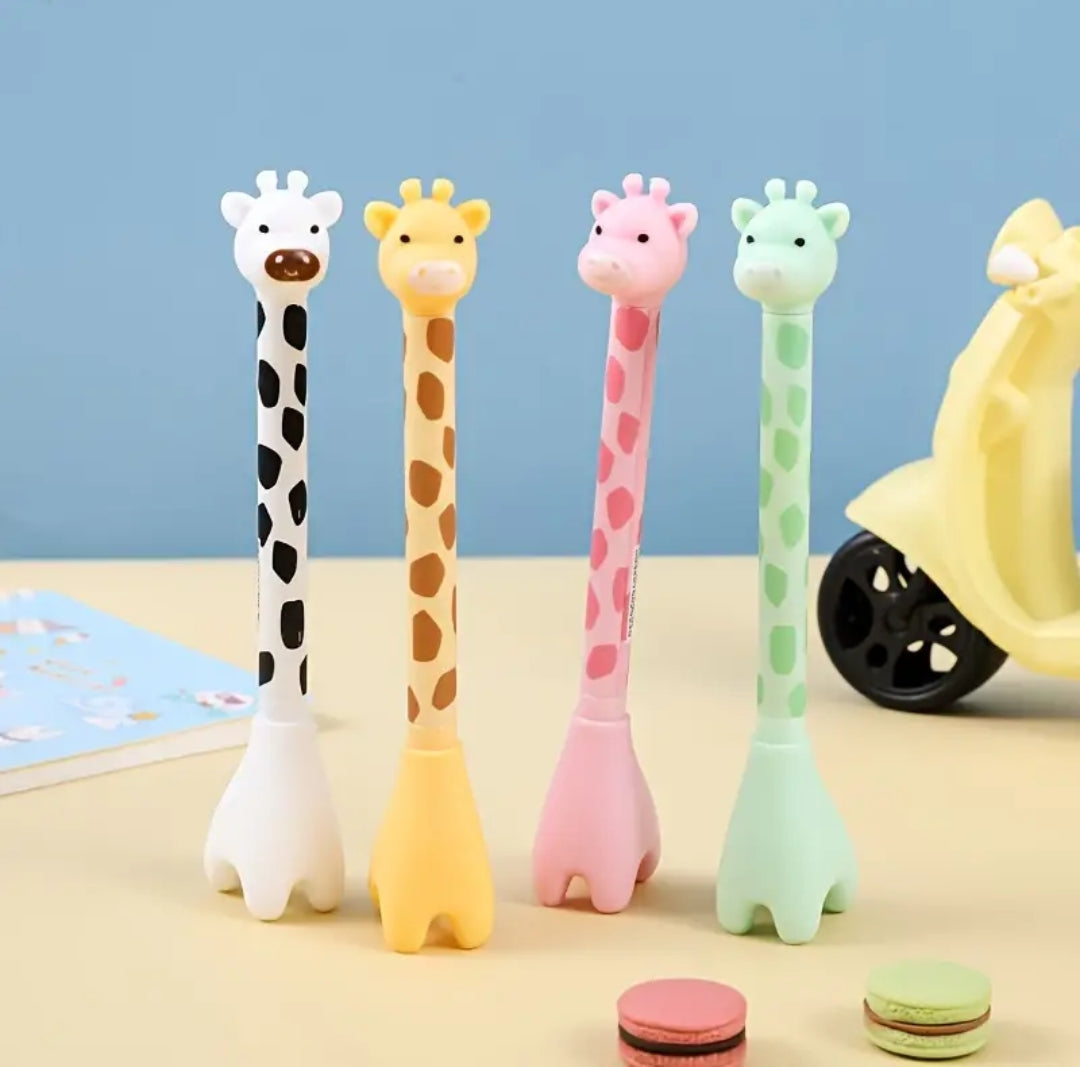 Adorable Giraffe Cartoon Pens – A Perfect Gift for Kids (multi colour)