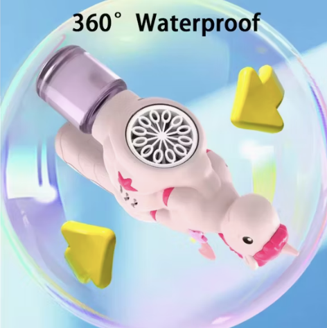 Electric Unicorn Bubble Machine Gun With 1 Bottles Bubble Refill Solution