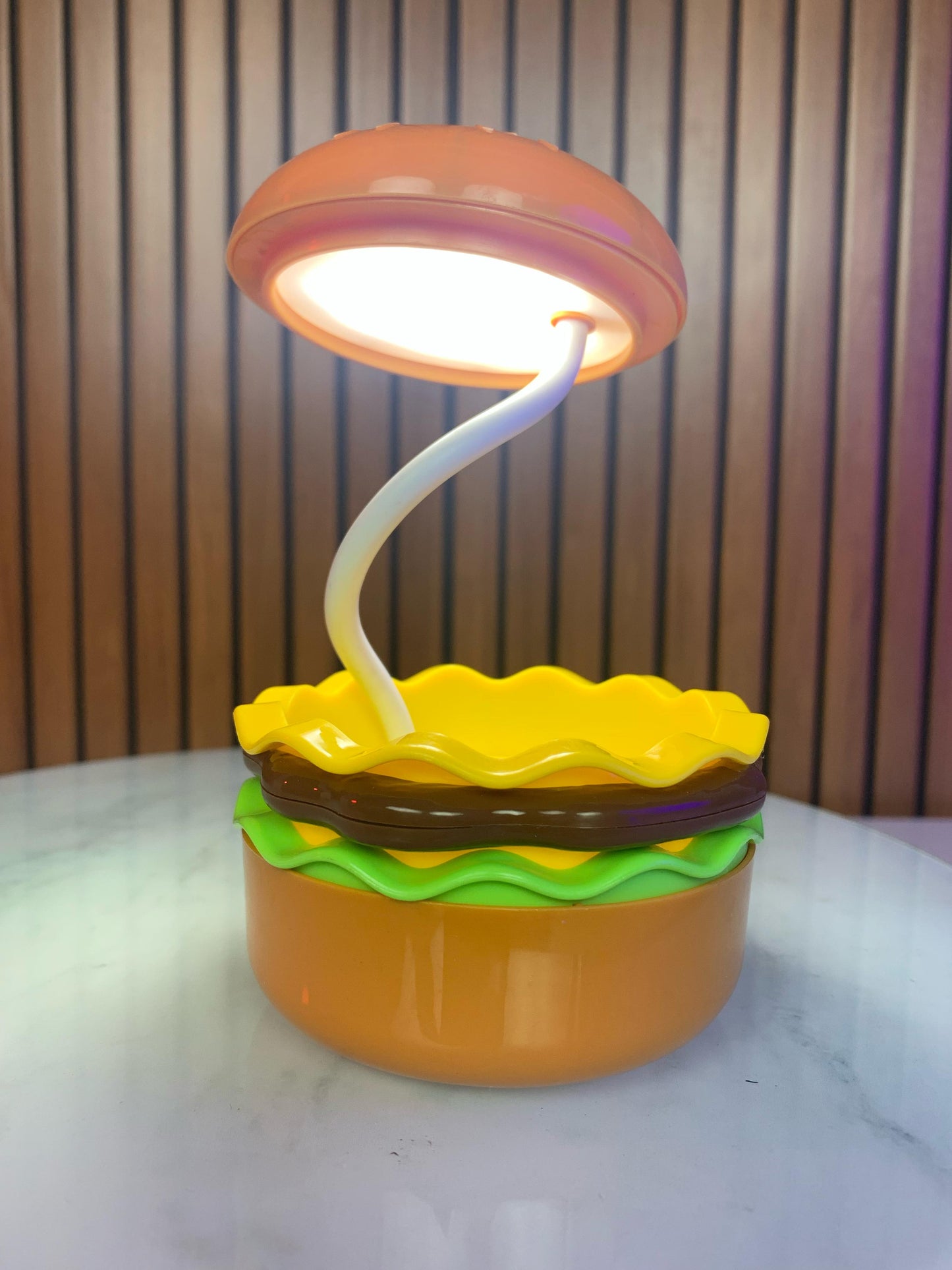 Rechargeable Burger Shape Study Table Lamp for Kids