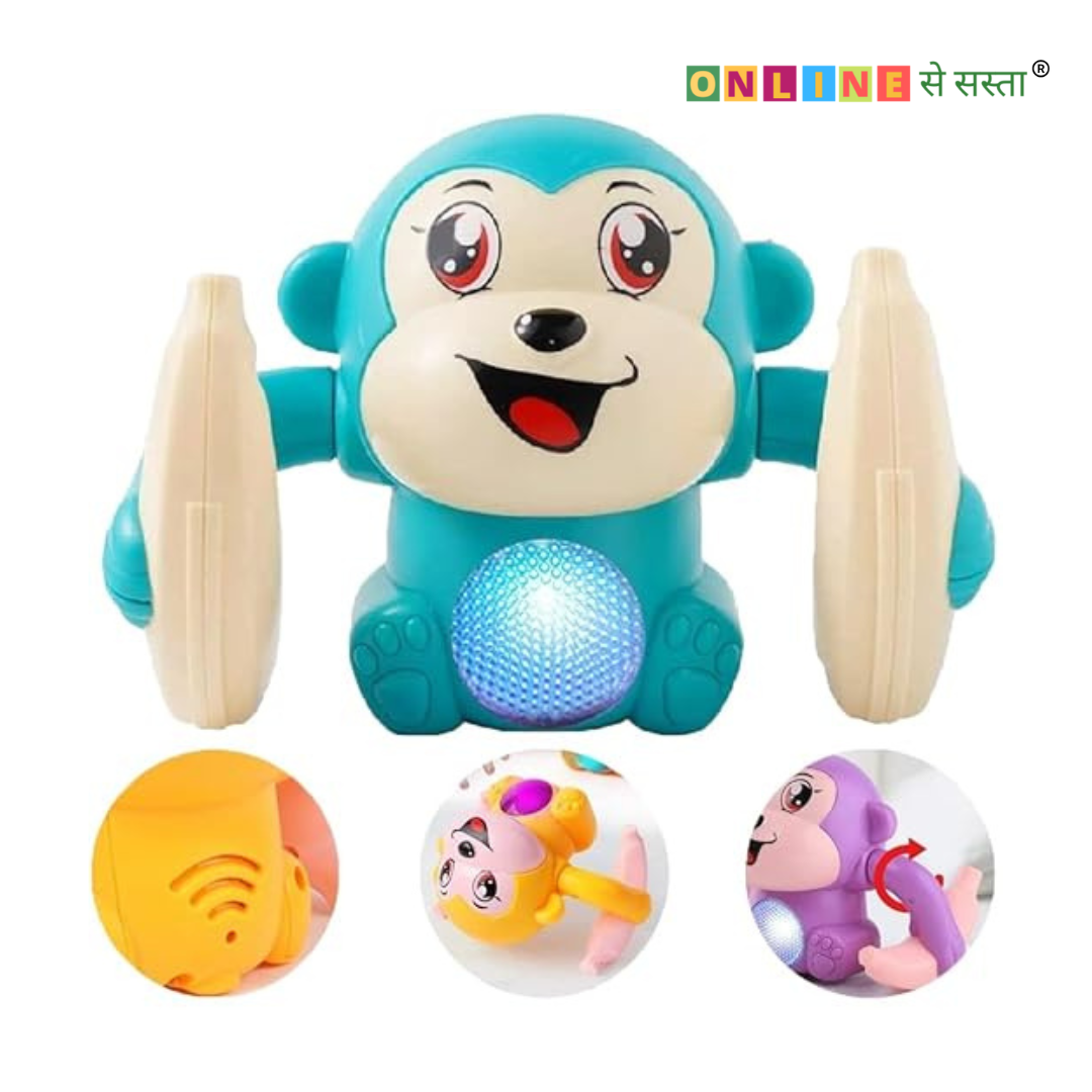 Rolling Banana Monkey Toys with Voice/Touch Sensor | Sound & Light Effects