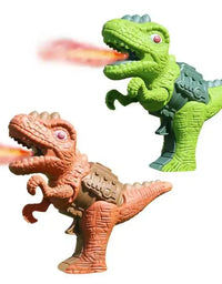 1742 Mini Dinosaur Dino Machine Gun Toy with Spray Smoke Effect, For Toddlers Age -2,3,4 & above Year Old - Mulit-Color
