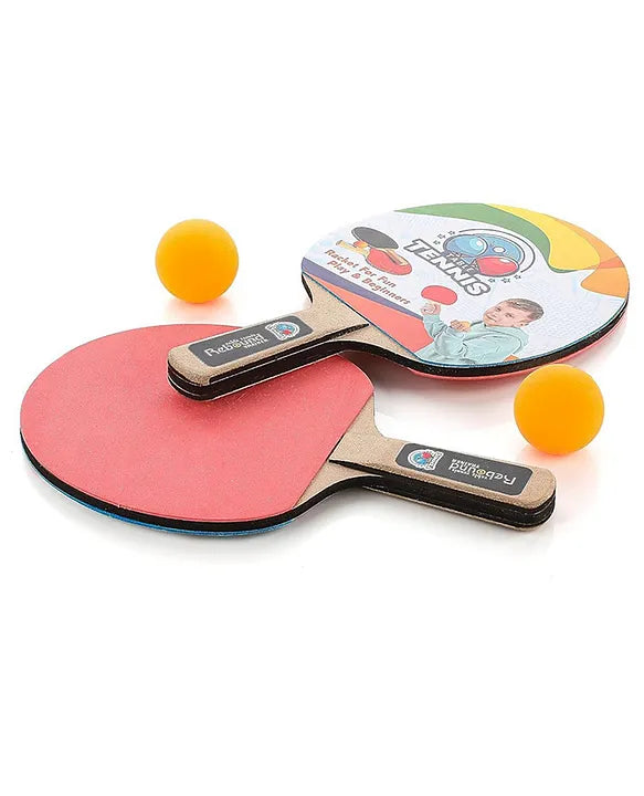 Table Tennis Rebound Trainer Toys with Rackets and Balls Base (Multicolour)