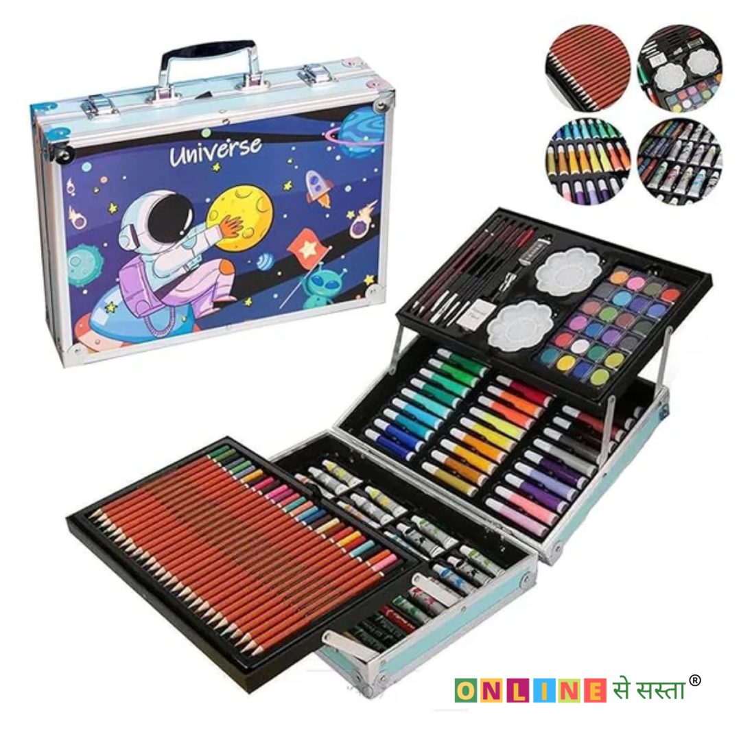 Deluxe Art Drawing Colour Suitcase Kit Set for Kids
