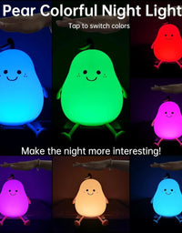 Cute Characters Silicone Touch Colour Changing Night Light for Kids Bedroom,USB Rechargeable with Gesture Control
