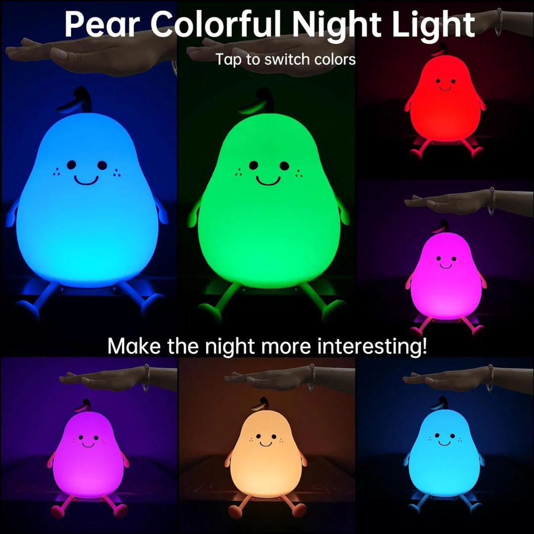 Cute Characters Silicone Touch Colour Changing Night Light for Kids Bedroom,USB Rechargeable with Gesture Control