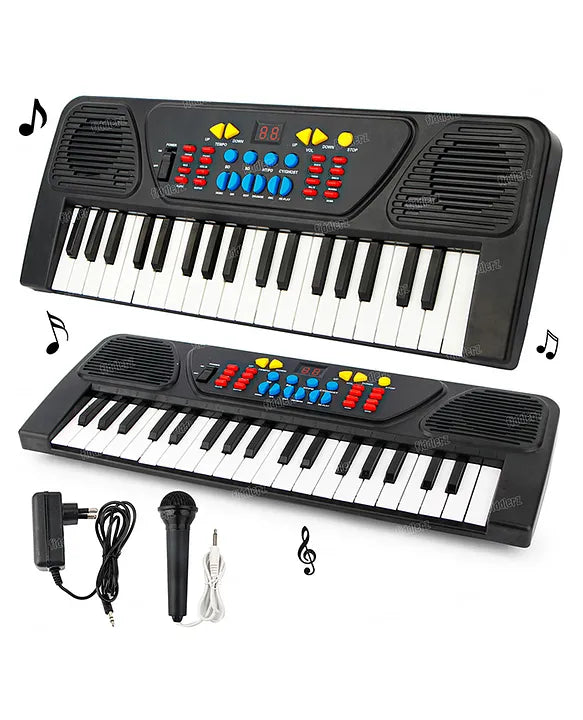 37Key Bigfun Keyboard Toy with Adapter Portable Electronic Keyboards for Beginners Musical Toys Pianos, DC Power Option and Recording Function with MIC