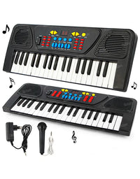 37Key Bigfun Keyboard Toy with Adapter Portable Electronic Keyboards for Beginners Musical Toys Pianos, DC Power Option and Recording Function with MIC
