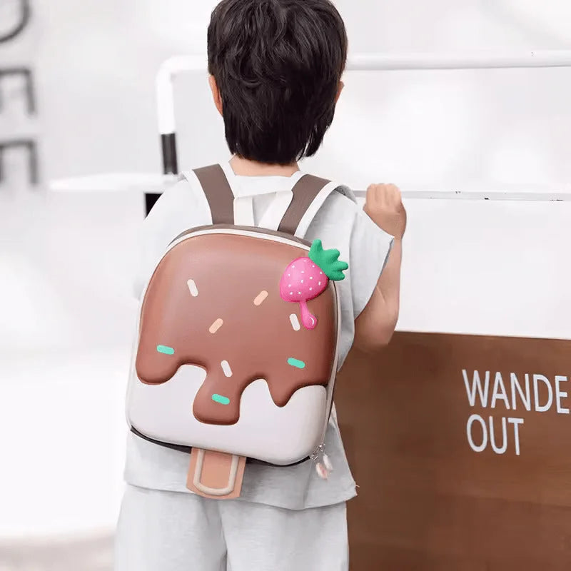 3D Ice-cream Shape Cute Backpack (Premium)