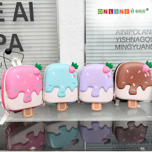 3D Ice-cream Shape Cute Backpack (Premium)