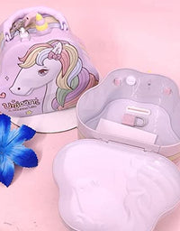 Unicorn Piggy Bank for Girls - Stylish Money Saving Tin Coin Bank with Lock and Key
