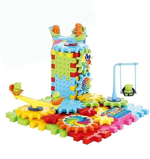 Battery Operated Interlocking Educational Gear Building Block Set of 81 Piece for Kids, Learning, Educational Building Blocks Toys for 5+ Years Kids