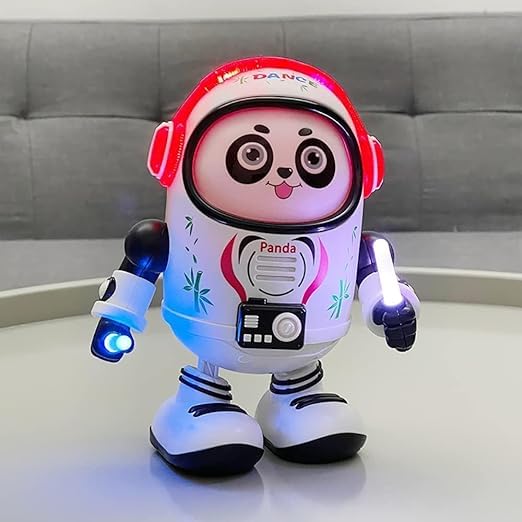 Musical Robot Panda Toy for Kids with Flashing Lights and Sound