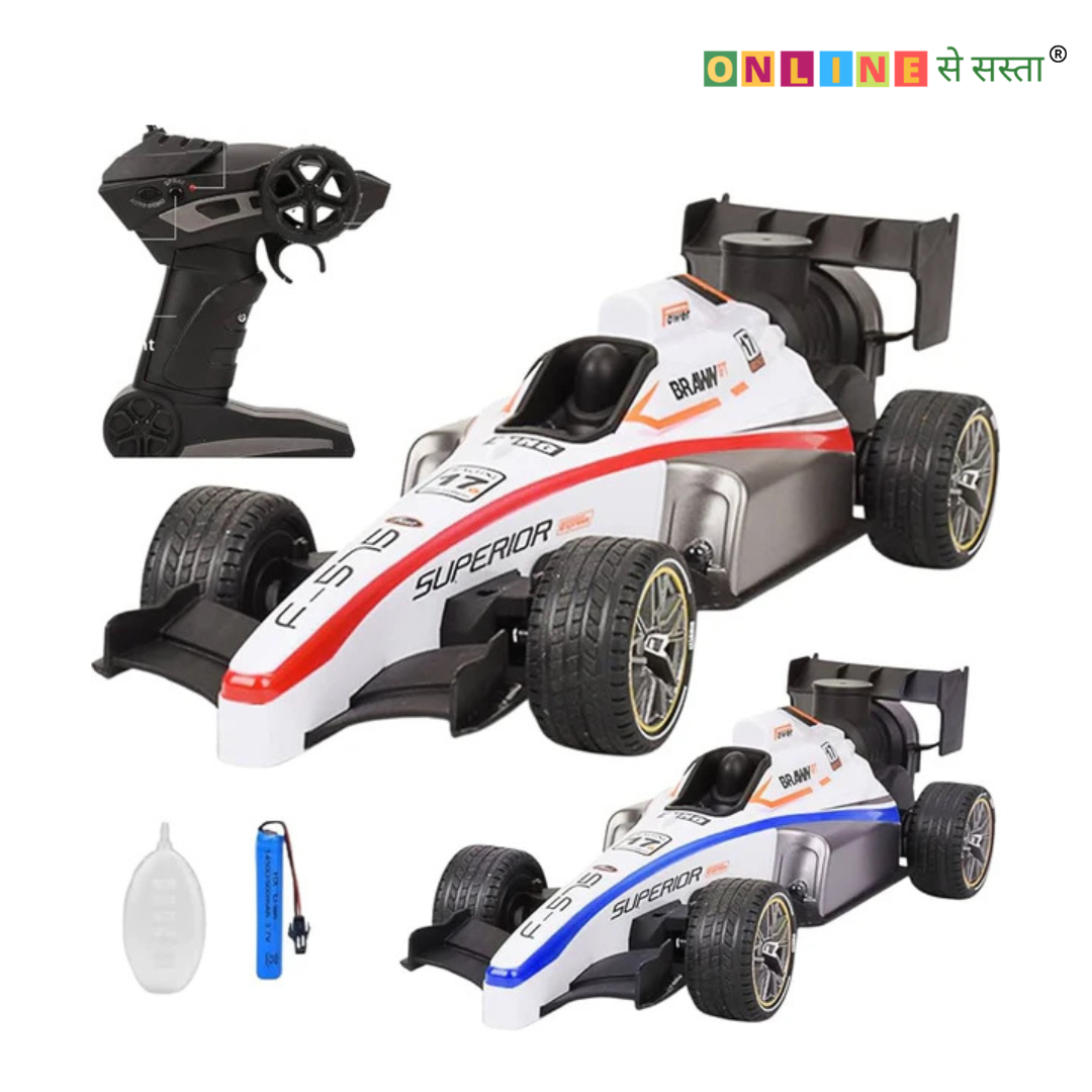 High-Speed RC Car Remote Control 2WD F1 Car | Formula Car Toys for Kids with  Light and Flame | Rechargeable