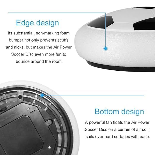 Indoor Pro Air Rechargeable Floating Hover Football with Colorful Flash Light Effect| Multicolor | USB Cable (Included)