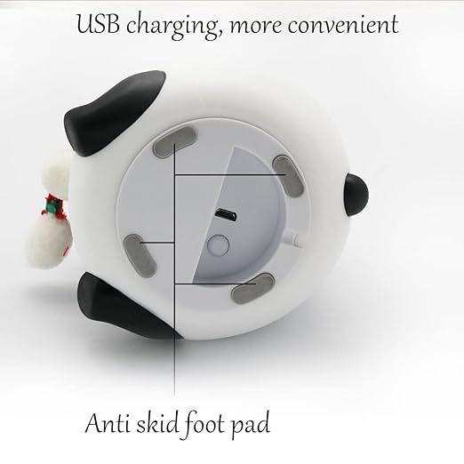 Panda Touch Silicone Lamp,7 Colour Changing Night Light for Kids Bedroom,USB Rechargeable with Gesture Control