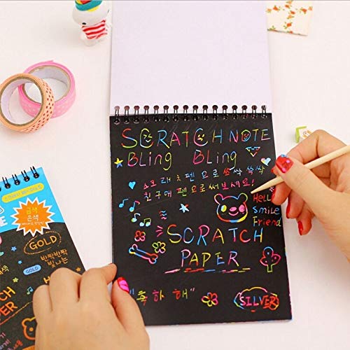 Rainbow Scratch Paper Notepad Medium Size