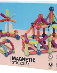 Magnetic Sticks Building Blocks Toy for Kids, Magnetic Balls and Rods Set Kids Montessori Toys Stacking Toys for Kids Age 3+ Years (25 Pcs)
