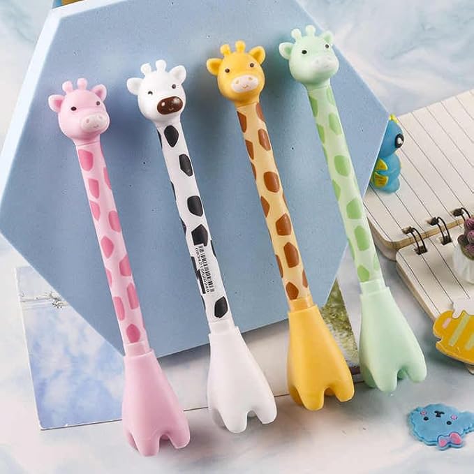 Adorable Giraffe Cartoon Pens – A Perfect Gift for Kids (multi colour)