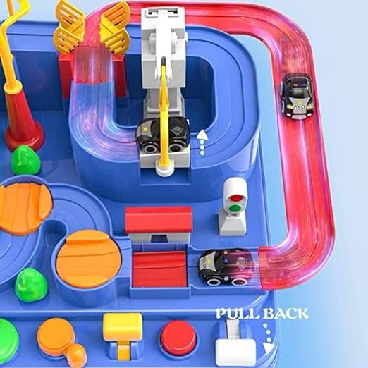 Car Race Tracks for Boys Car Adventure Toys for 3+ Year Kids, City Rescue Preschool Educational Toy Vehicle Puzzle Car Track Playsets for Toddlers (Car Race Track)