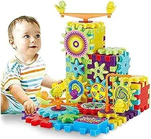 Battery Operated Interlocking Educational Gear Building Block Set of 81 Piece for Kids, Learning, Educational Building Blocks Toys for 5+ Years Kids