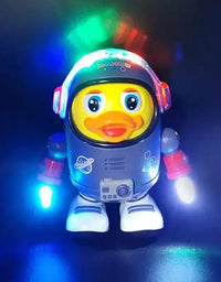 Dancing Space Duck Toy Battery Operated Toy Figure with Lights and Sounds, Dancing Robot with Space Elements Designed for Infants,Babies,Kids (Pack of 1)
