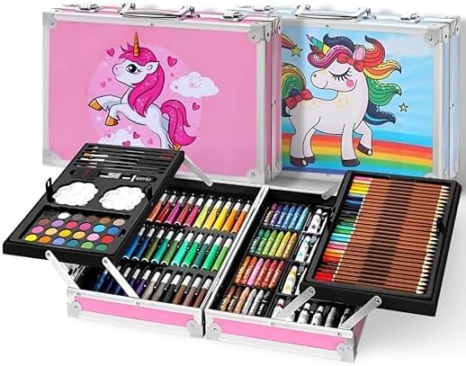 Deluxe Art Drawing Colour Suitcase Kit Set for Kids