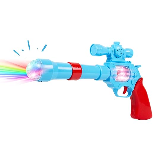Battery Operated 3D Projection Strike Toy Gun – Interactive Light & Sound Toy for Kids