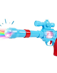 Battery Operated 3D Projection Strike Toy Gun with Vibrant Light & Sound Effects for Kids/Gifts/Toddlers
