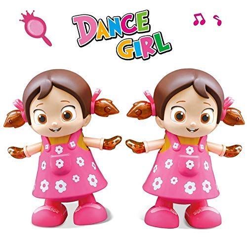 Musical Dancing Doll with Flashing Lights, Walking Singing Doll Musical Toys for 3+ Years Kids, Girls, Boys - Multicolor