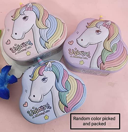 Unicorn Piggy Bank - Stylish Money Saving Tin Coin Bank with Lock and Key
