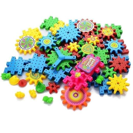 Battery Operated Interlocking Educational Gear Building Block Set of 81 Piece for Kids, Learning, Educational Building Blocks Toys for 5+ Years Kids