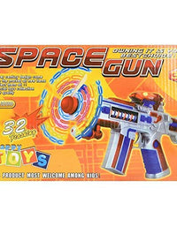 1435 Space Gun Toy for Kids with Sound & led Matrix Flashing Rotating Blades | Blasting Sound & Colorful Light Effects. | pubg Gun for Kids- Multi Color
