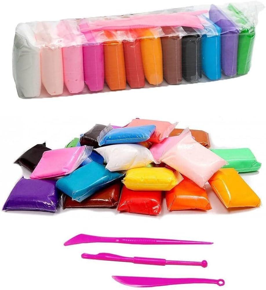 Super Light Colored Clay with Air Dry Magic & Tools (Set of 12)