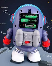 Dancing Space Duck Toy Battery Operated Toy Figure with Lights and Sounds, Dancing Robot with Space Elements Designed for Infants,Babies,Kids (Pack of 1)
