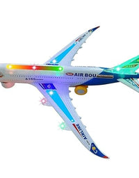 Flashing Light Automatic Airplane Electric Plane, Bump N Go Feature Aeroplane for Children
