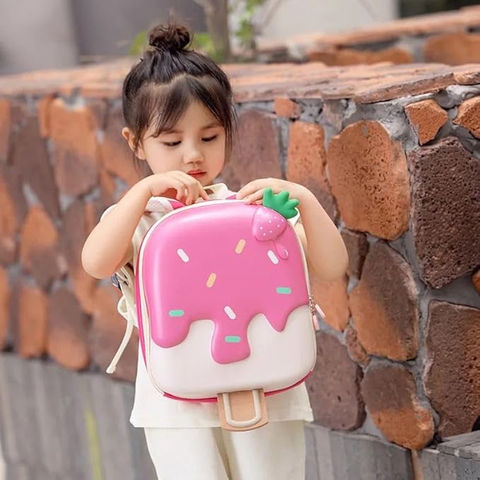 3D Ice-cream Shape Cute Backpack (Premium)