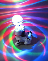 Dancing Dog Toys with Led Lights Flashing and Music, 360 Body Spinning Dog Toy
