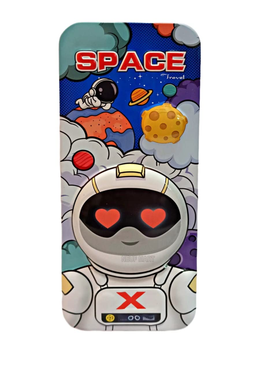 Metal Space Astronaut 3D Embossed Multifunctional Compass Box Geometry Box Pencil Box Stationery For Girls Boys Premium Stylish Fancy Stationery