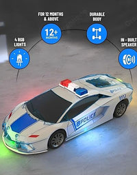 City Police Car Friction with Light & Music
