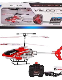 High Speed Velocity Remote Control Helicopter with Unbreakable Blades Infrared Sensors Chargeable Flying Helicopter Toy for Kids Boys RC Helicopter for Indoor and Outdoor
