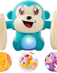 Rolling Banana Monkey Toys with Voice/Touch Sensor On Dancing Monkey Dancing Toy for Kids Rolling Electric Monkey for Children Doll Tumble Monkey Toy with Sound&Light Effects
